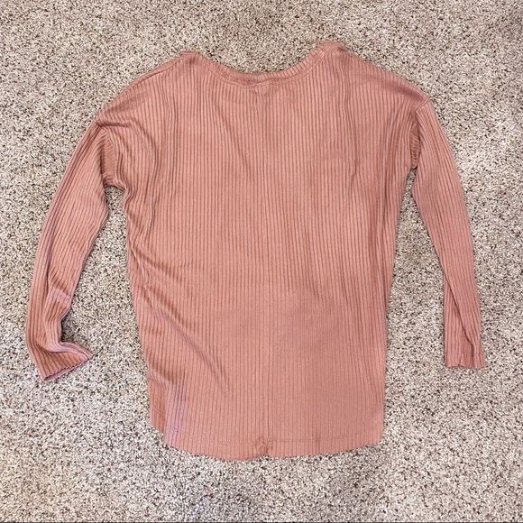 Wild Fable Ribbed Long Sleeve V-Neck - Picture 2 of 4
